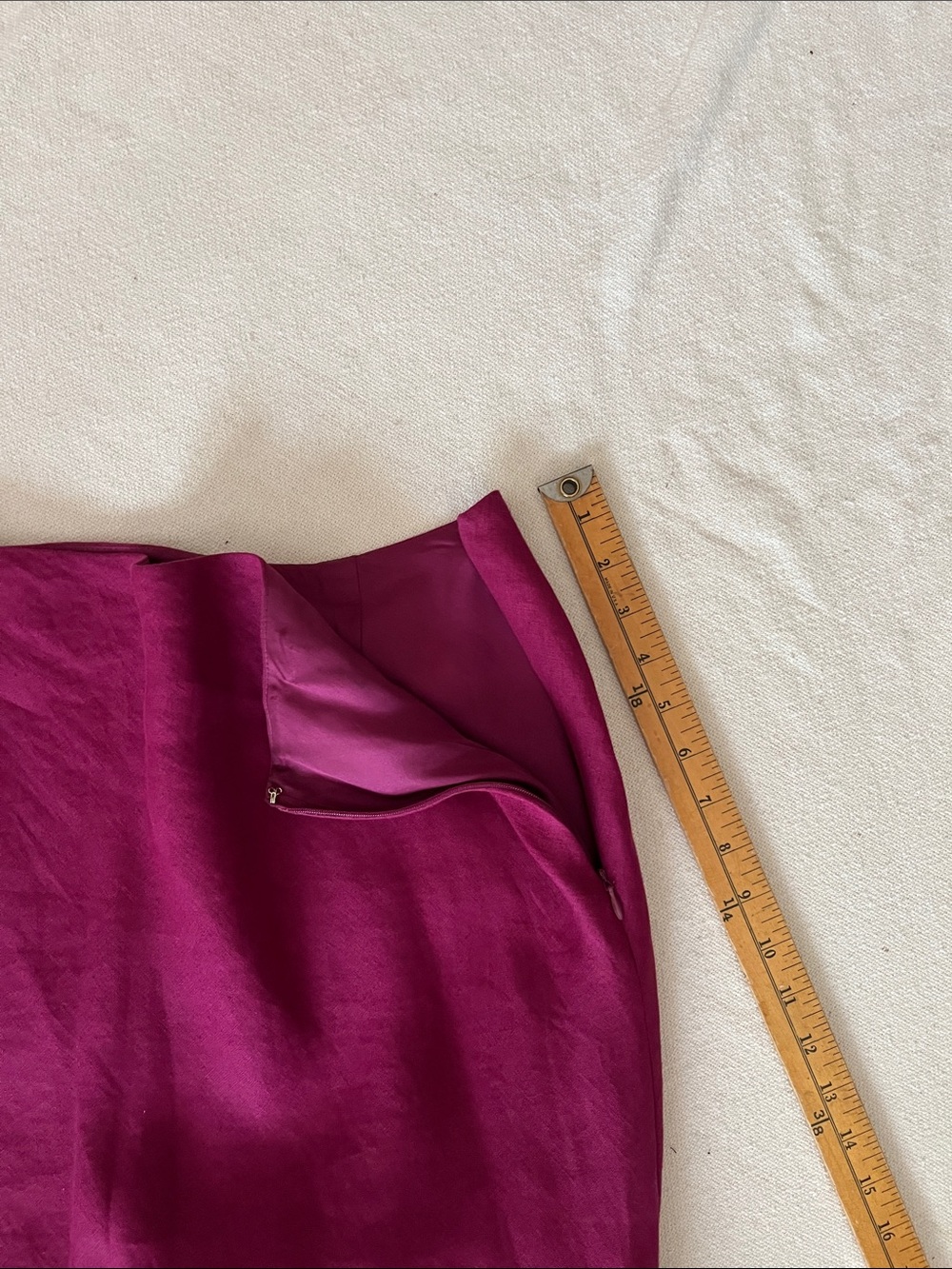 Brooks Brothers Deep Magenta A-Line Midi Skirt - Picture 8 of 9